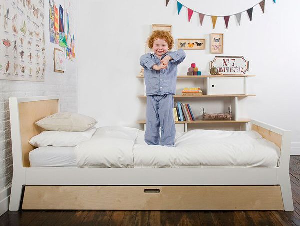 Oeuf Sparrow Single Bed with Trundle