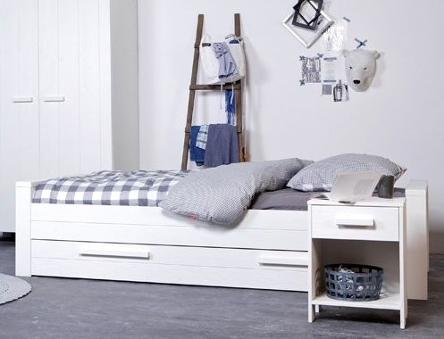 Dennis Single Bed with Trundle Drawer, by Wood