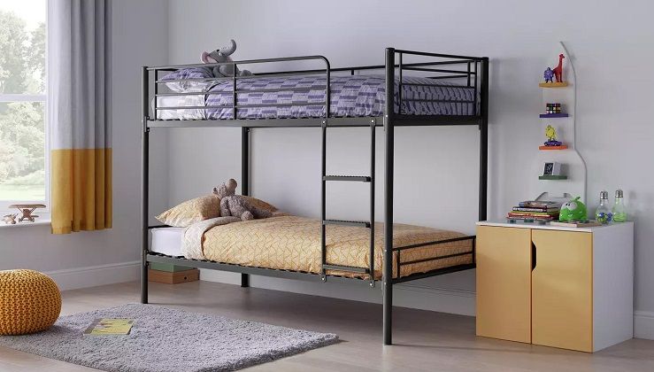 metal bunk beds and mattresses