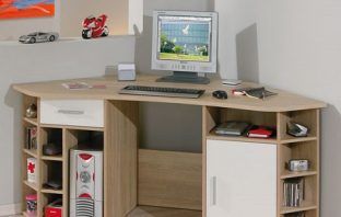 Best Corner Desks For Your Kid’s Room or Home Office Vasto Wooden Corner Home Office Desk In Oak And White